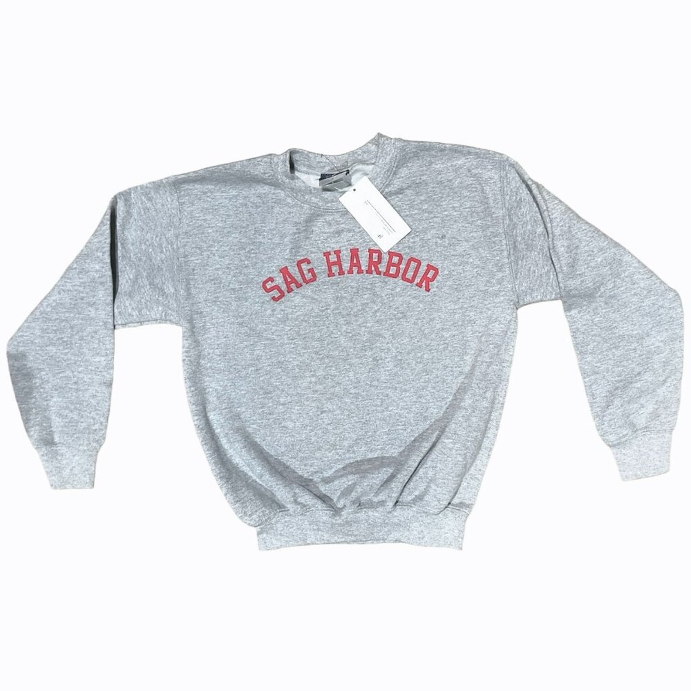 New SAG HARBOR Sweatshirt Hamptons Gray Youth Small Womens XXS XS Crewneck Top